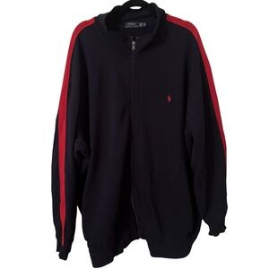 Polo Ralph Lauren Navy & Red Full Zip Sweatshirt Men's 4XLT Tall